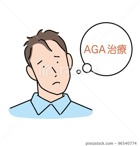 考慮接受 AGA 治療的頭髮稀疏的男性 96540774