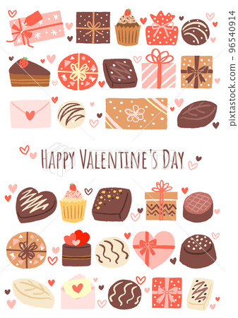 Valentine's motif illustration 96540914