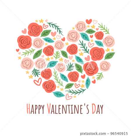 valentine flower illustration 96540915