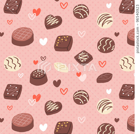 illustration of chocolate pattern illustration of chocolate pattern 96540923