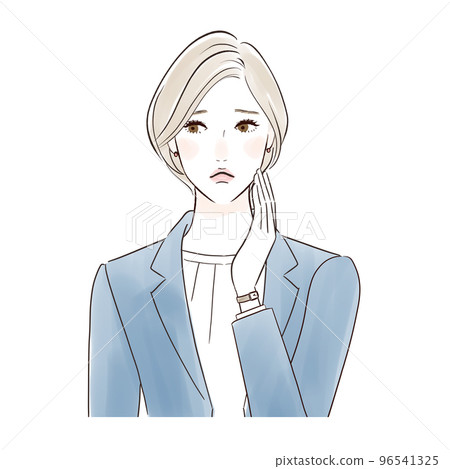 擔心的中年婦女 96541325