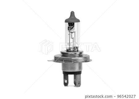 H4 halogen headlight bulb isolated on white background H4 halogen headlight bulb isolated on white background 96542027