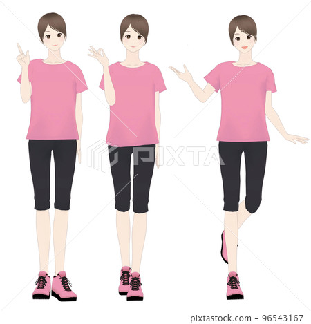 Female illustration material Female illustration material 96543167