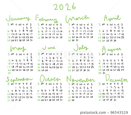 2026 calendar 96543529
