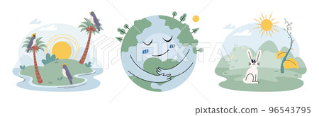 Climate change concept. Global warming metaphor. Temperature rising animal extinction. Environment Day Climate change concept. Global warming metaphor. Temperature rising animal extinction. Environment Day 96543795