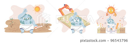 Climate change concept. Global warming design. Temperature rising animal extinction. Environment Day Climate change concept. Global warming design. Temperature rising animal extinction. Environment Day 96543796