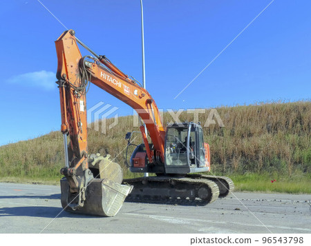 Hydraulic Excavator a hydraulic excavator designed for use in small construction projects Hydraulic Excavator a hydraulic excavator designed for use in small construction projects 96543798