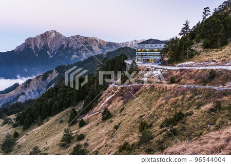 Sunset view of Hehuanshan Forest Recreation Area in Nantou, Taiwan.  96544004
