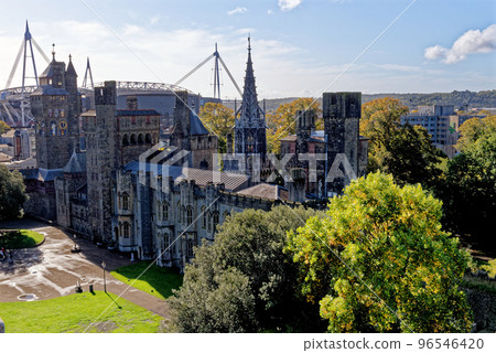 Cardiff Castle and the Millennium Stadium - Wales Cardiff Castle and the Millennium Stadium - Wales 96546420