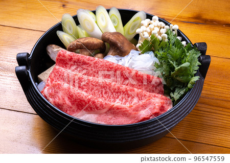Japanese black beef sukiyaki 96547559