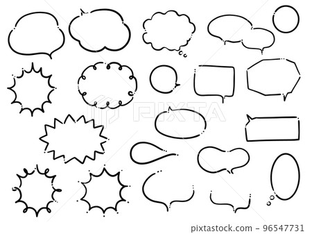 handwritten speech bubble frame 96547731