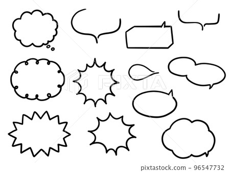 handwritten speech bubble frame 96547732