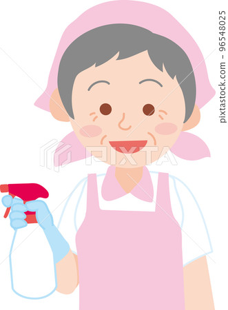 保洁工作_保洁員_高級女士_面部表情_上半身 96548025