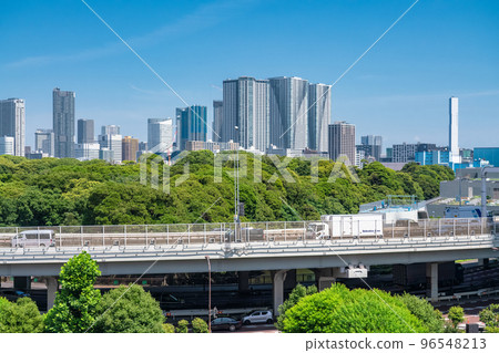 "Tokyo" Scenery of Tokyo Bay Area Tower Mansion and Expressway "Tokyo" Scenery of Tokyo Bay Area Tower Mansion and Expressway 96548213
