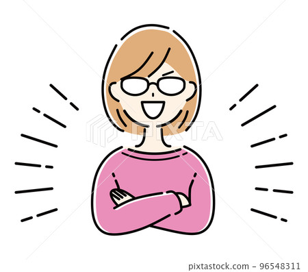 Confident glasses woman Confident glasses woman 96548311