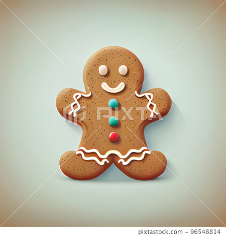 Flat Christmas Gingerbread Man cartoon wallpaper. Modern flat design in winter. Minimalist winter wallpapers Flat Christmas Gingerbread Man cartoon wallpaper. Modern flat design in winter. Minimalist winter wallpapers 96548814