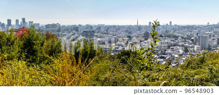 Scenery of Chuo Ward, Hyogo Ward, and Nagata Ward seen from the hills of Hirano, Hyogo Ward, Kobe City Scenery of Chuo Ward, Hyogo Ward, and Nagata Ward seen from the hills of Hirano, Hyogo Ward, Kobe City 96548903
