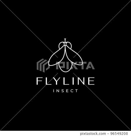 flying insect bee simple line modern minimal logo design vector 96549208