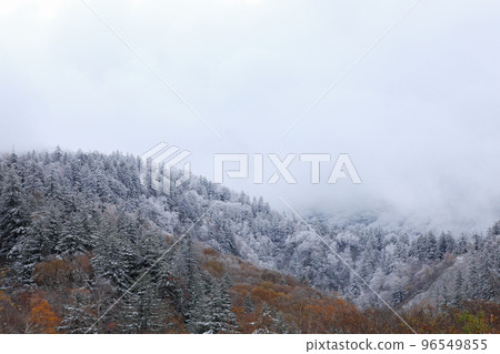 【北海道上富良野町】雪山和霧 【北海道上富良野町】雪山和霧 96549855