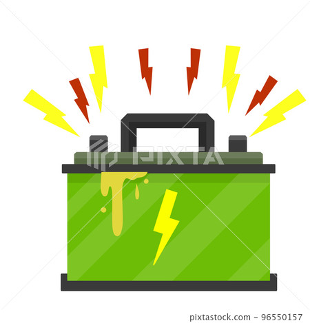 Broken car battery. Rechargeable electricity 96550157
