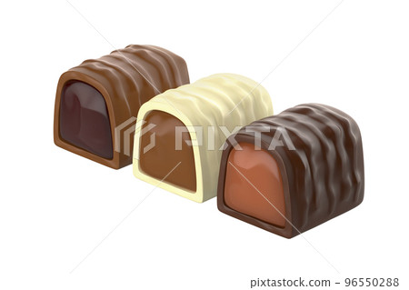 White, dark and milk chocolate bonbons 96550288