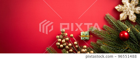 christmas background top view decoration christmas tree Christmas background クリスマスバック 96551488
