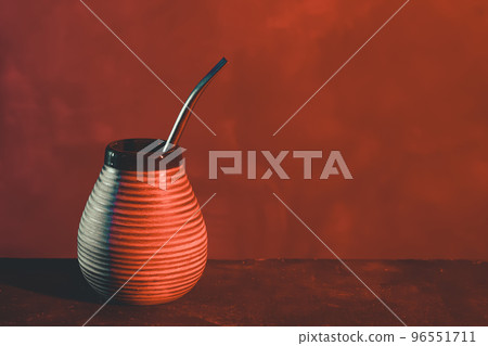 yerba mate drink in neon lights 96551711