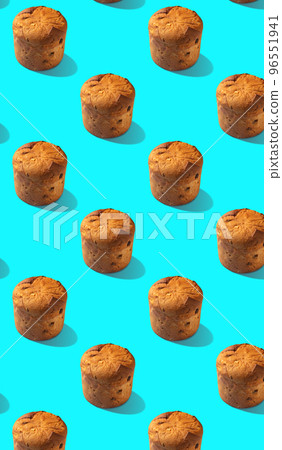 Panettone seamless pattern, this sweet bread is the traditional Italian food for Christmas, vertical Panettone seamless pattern, this sweet bread is the traditional Italian food for Christmas, vertical 96551941
