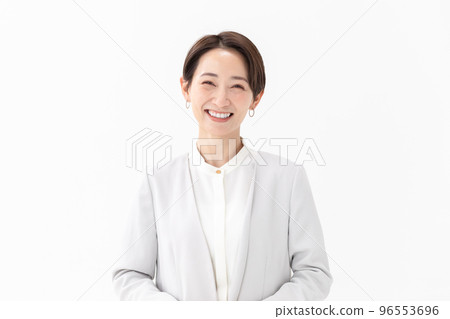 Business woman white background 96553696
