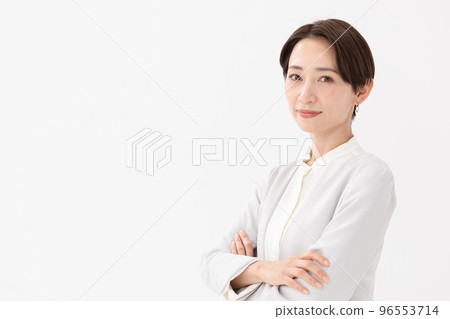 女商人白色背景 96553714