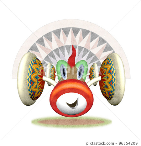 Fun character illustration dancing exotically 96554209