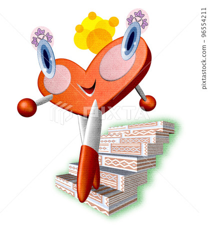 Fun character illustration dancing exotically Fun character illustration dancing exotically 96554211