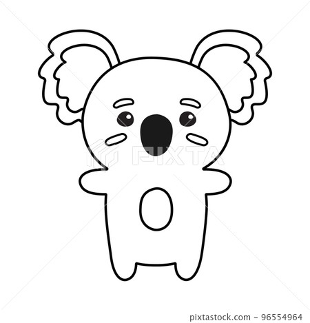 Vector flat hand drawn koala 96554964