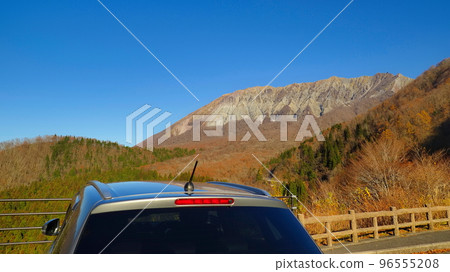 鳥取縣 Kagikake Pass 展望台停車場和大山 1 96555208