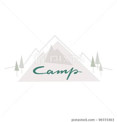 Vector Summer Camp Logo. The emblem for cub scouts. Simple illustration for logotype. 96555863