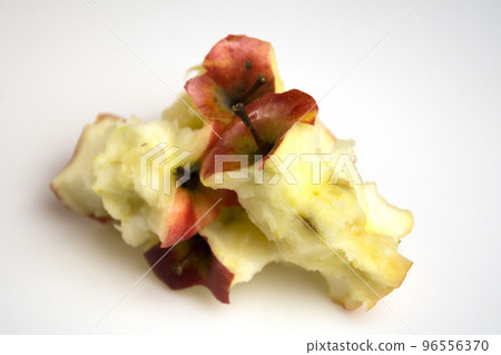 Red apple stumps on a white Red apple stumps on a white 96556370