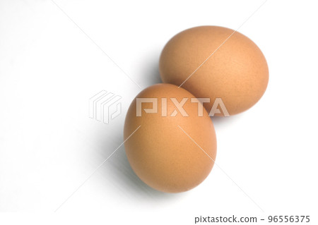 Chicken eggs isolated on white Chicken eggs isolated on white 96556375