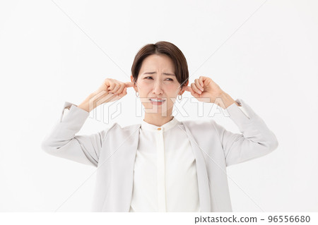 Earplugs female white background 96556680