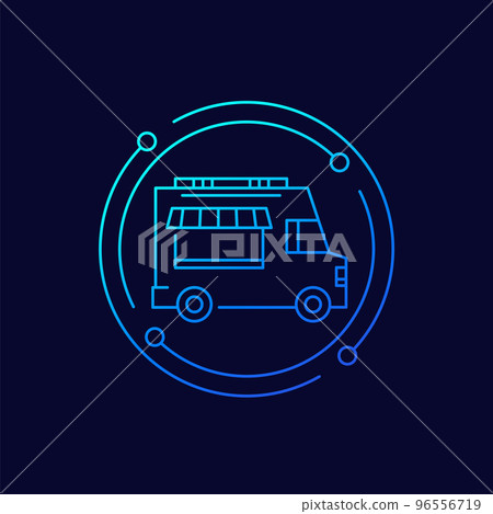 food truck line vector icon 96556719