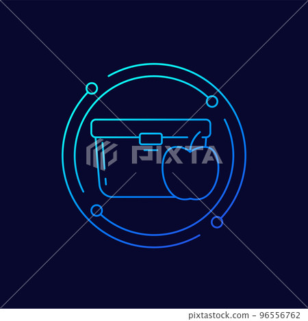 lunch box icon, liear vector lunch box icon, liear vector 96556762