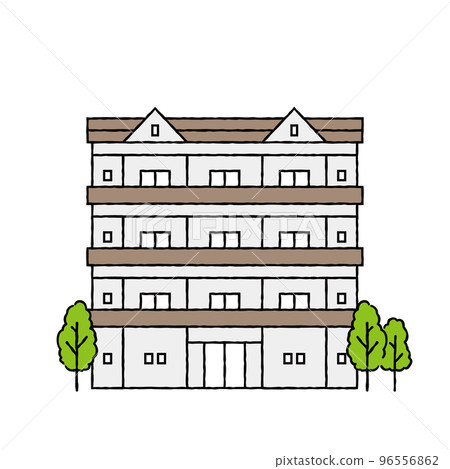 simple building illustration - Stock Illustration [96556862] - PIXTA