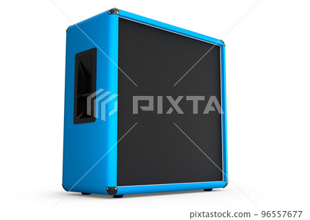 Classical electric and acoustic guitar amplifier isolated on white background. Classical electric and acoustic guitar amplifier isolated on white background. 96557677
