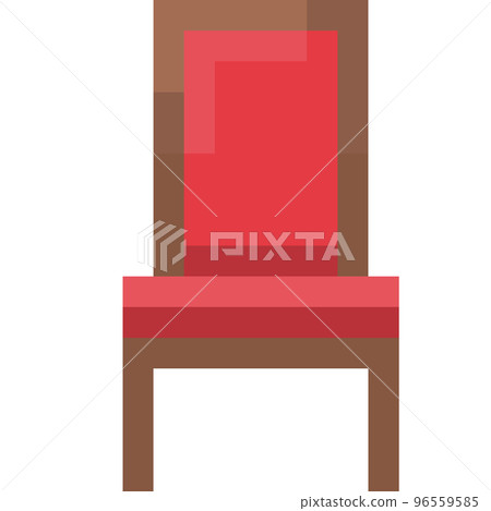 Pixel illustration of a simple chair 96559585