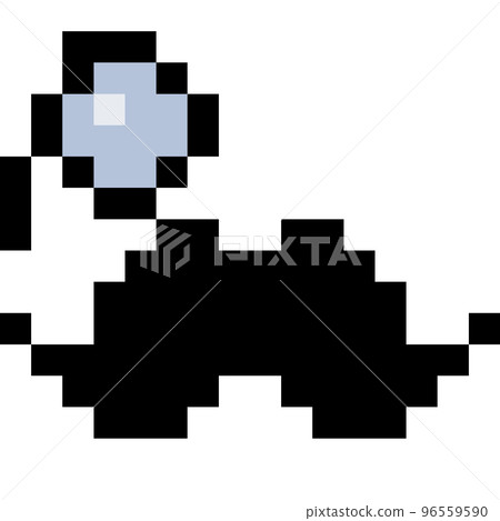 pixel illustration of return glasses and mustache 96559590