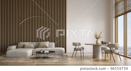Modern style conceptual interior room 3d illustration 96559739