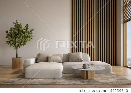Modern style conceptual interior room 3d illustration 96559740