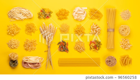 Various uncooked pasta 96560258