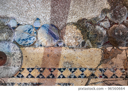 Byzantine mosaics on the floor of St. Nicholas Church Demre, Turkey. Byzantine mosaics on the floor of St. Nicholas Church Demre, Turkey. 96560664