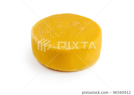 Cheese - yellow round cheese isolated on white background 96560912