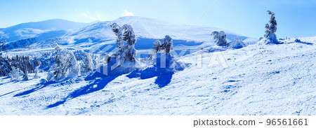 Carpathian mountains in winter. Winter landscape taken in mountains. Carpathian mountains in winter. Winter landscape taken in mountains. 96561661